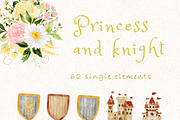 Princess and knight clipart, a Decorative Illustration by heyiamalice (Thumbnail 6 of 13)