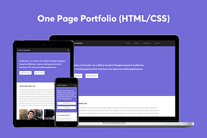 One Page Portfolio HTML/CSS