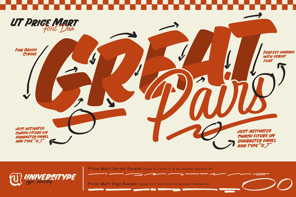UT Pricemart Font Duo, a Handwritten Font by Universitype (Photo 9 of 14)