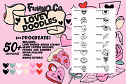 Love Doodles Procreate Brush Pack, a Brush Add-On by Funno Co. (Thumbnail 4 of 7)