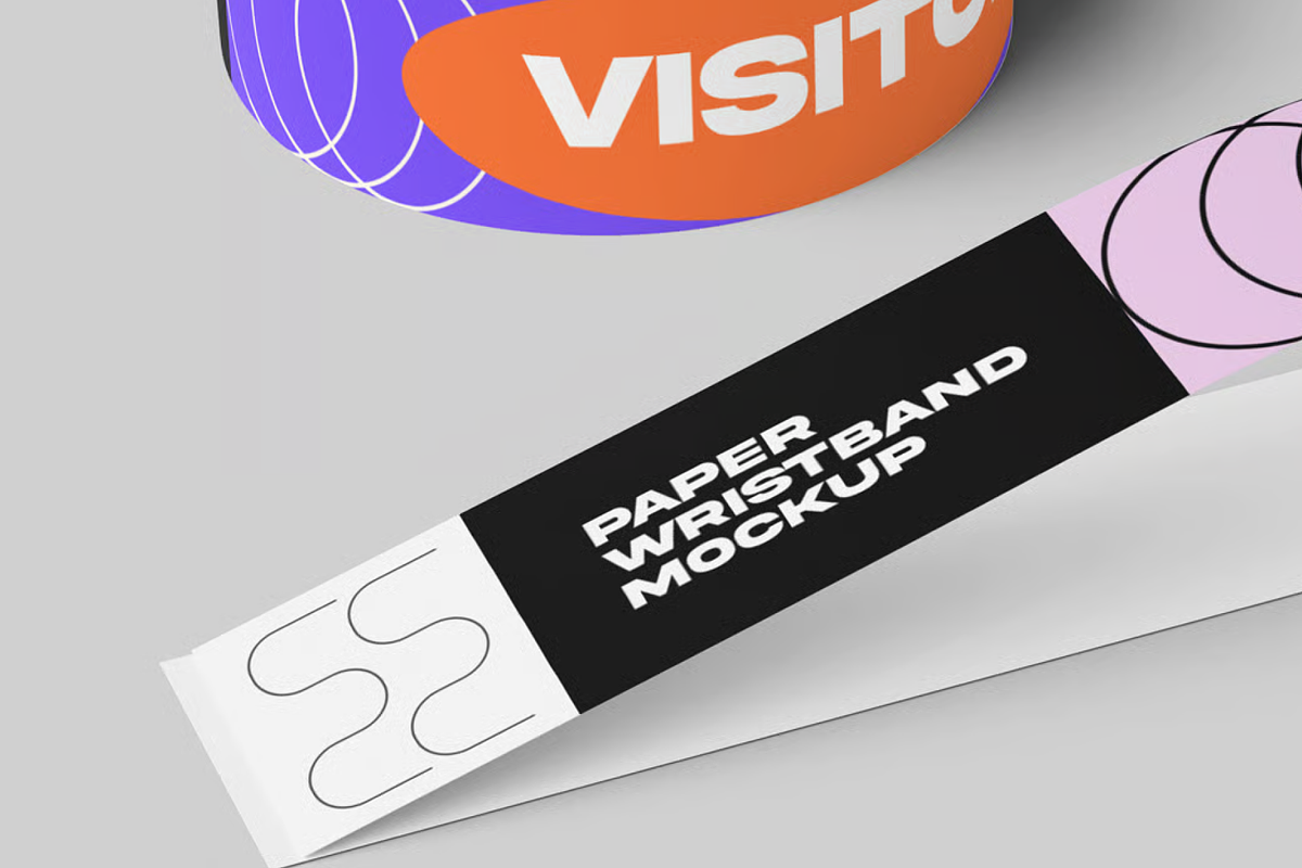 Wristband Mockup 2 Views, a Merchandise Mockup by graphicsauce (Photo 3 of 4)