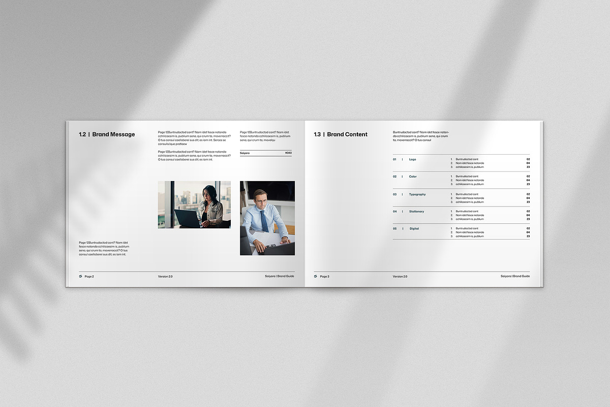 Minimal Brand Guideline Template, a Brochure Template by KreateTribe (Photo 2 of 14)