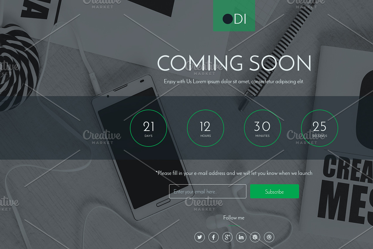 ODI Coming soon html template, a HTML Template by Kayytechin Shop