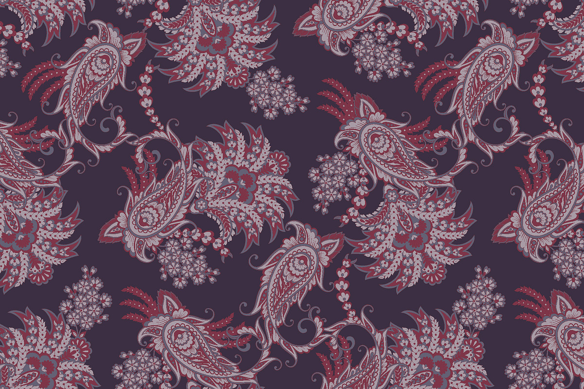 Fabric seamless patterns Paisley, a Background Graphic by antalogiya (Photo 4 of 5)