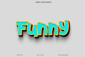 Funny 3D Text Effect For Playful Art