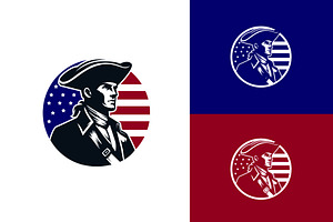 American Patriot Revolution War Logo, a Branding & Logo Template by funpixel