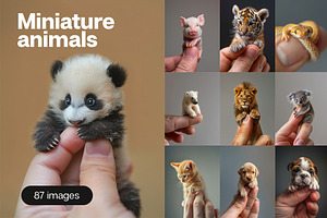 Miniature animals - 87 images, an Animal Photo by Handmadefont