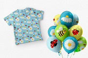 Summer Ladybug & Chamomile clipart, an Object Graphic by svetlanaARTdreams (Thumbnail 4 of 8)