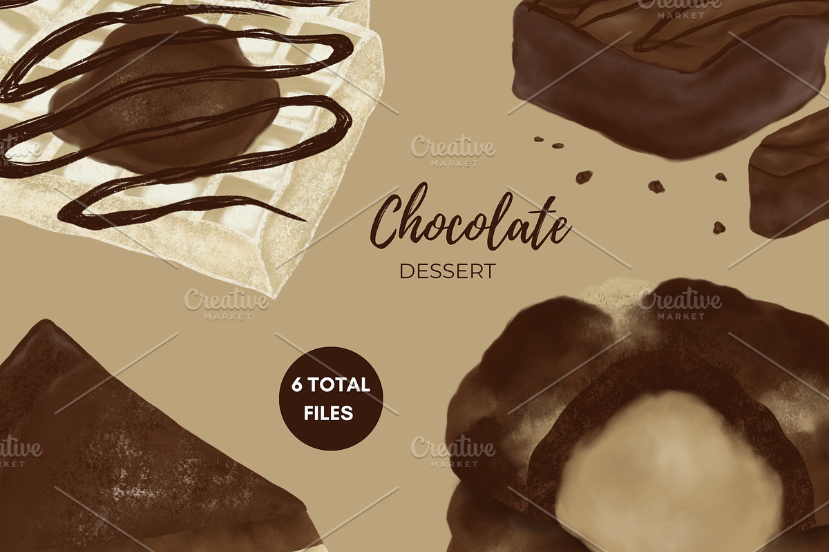 Chocolate Dessert Clipart, an Illustration by ryelart.design (Photo 1 of 3)