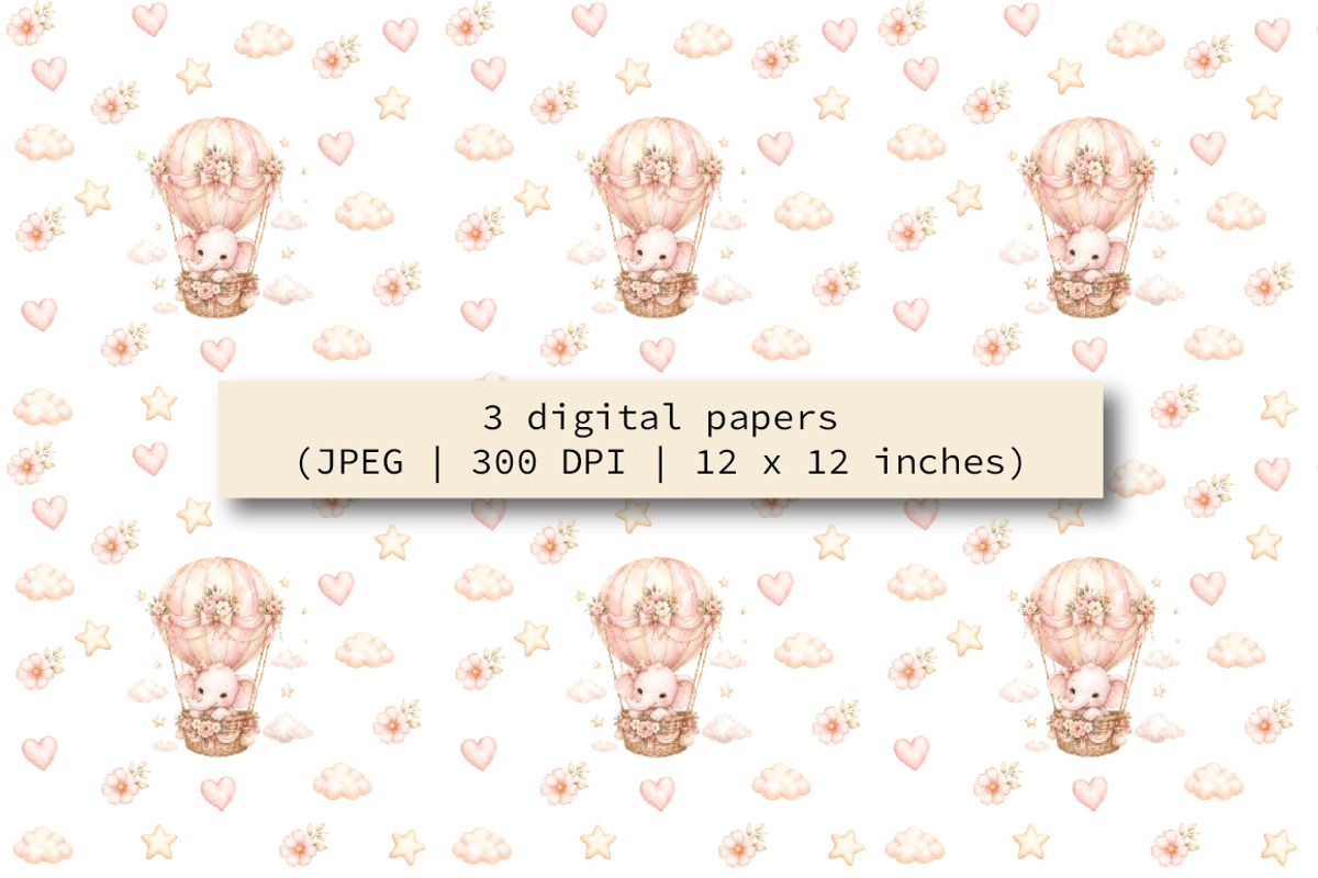 Pink Baby Elephant Clipart, an Animal Illustration by Villa 11 Estudio (Photo 4 of 9)