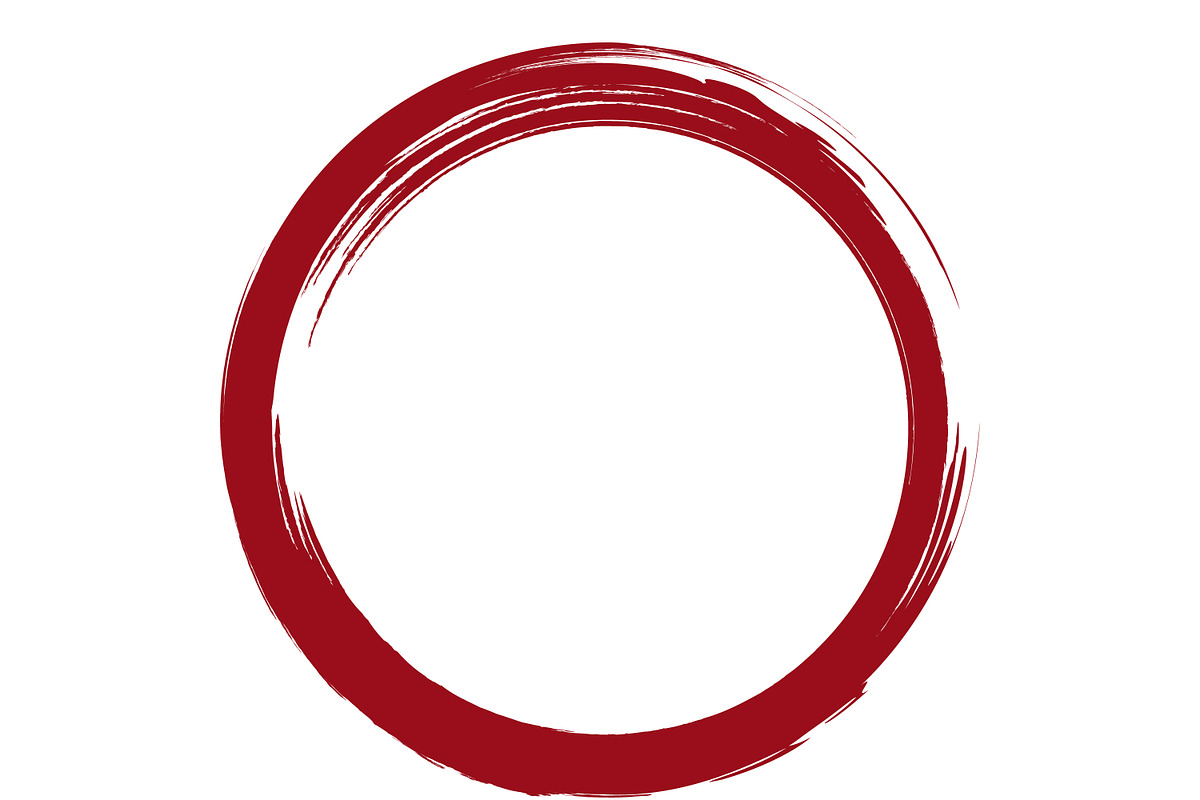 Red grunge circle frame., an Illustration by Tanysl (Photo 2 of 4)