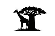 Giraffe Safari Silhouette Vector Bun, an Illustration by Designer_Momina (Thumbnail 3 of 51)