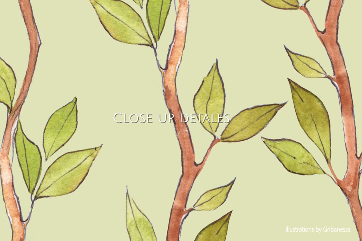 Watercolor Branches Pattern, a Pattern Graphic by Gribanessa (Photo 4 of 4)