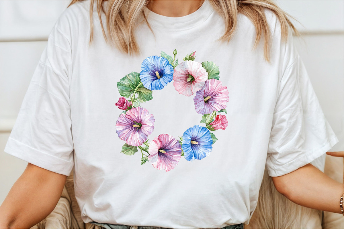 Watercolor Hollyhock Clipart, an Illustration by Libby Wishes (Photo 10 of 12)