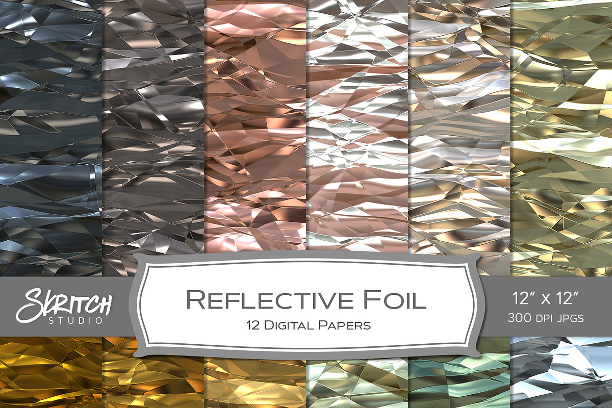 Reflective Foil Glitz & Glamor, a Background Graphic by Skritch Studio (Photo 2 of 5)