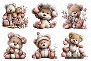 Whimsical Easter Teddy Bear Clipart, an Illustration by Black Bird Studio (Thumbnail 4 of 6)
