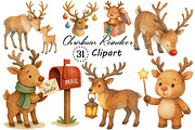 Cute Christmas Reindeer Sublimation, an Illustration by Creative Art (Thumbnail 1 of 9)