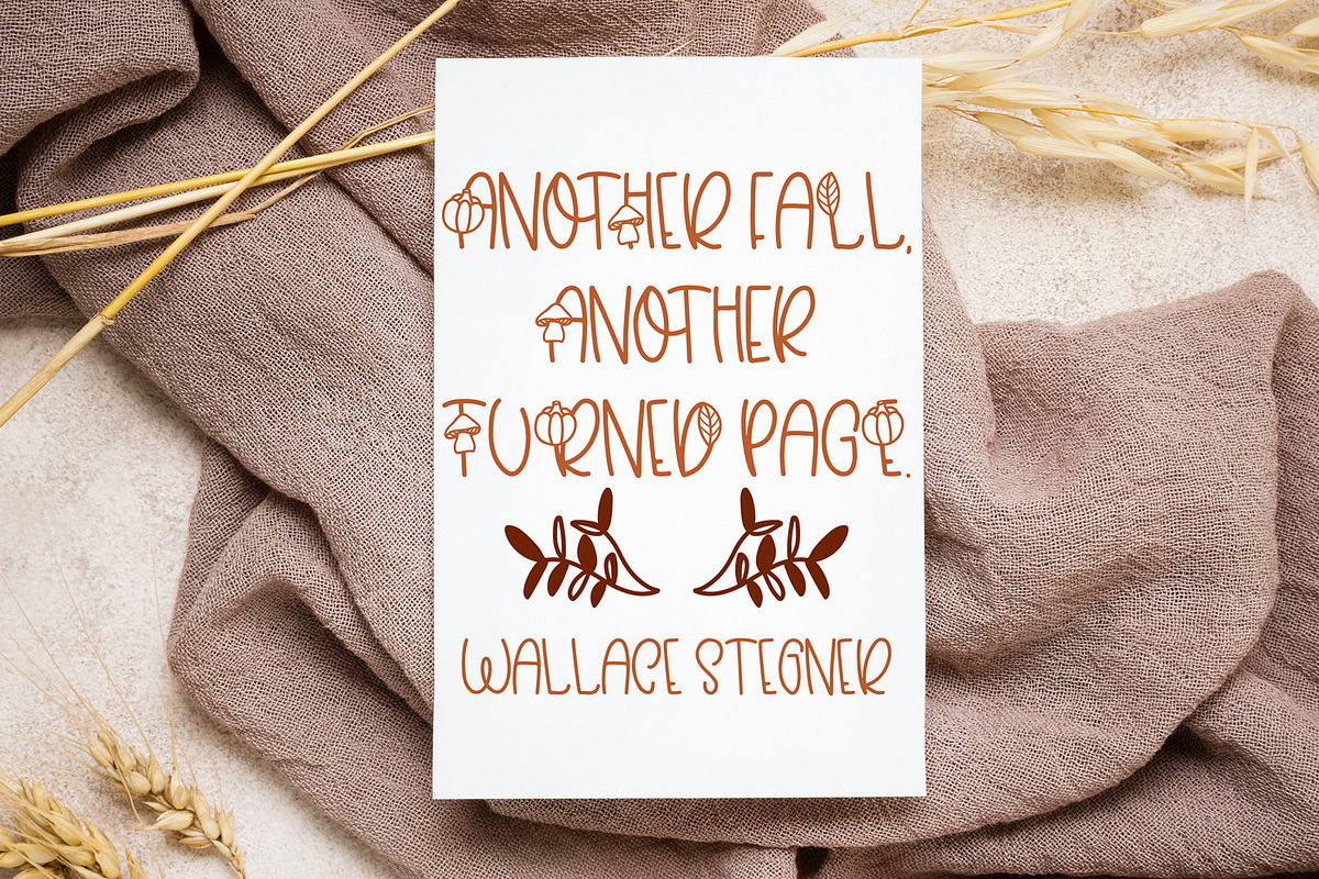 Beaver Moon - Fall Font With Doodles, a Handwritten Font by Freeling Design House (Photo 8 of 8)