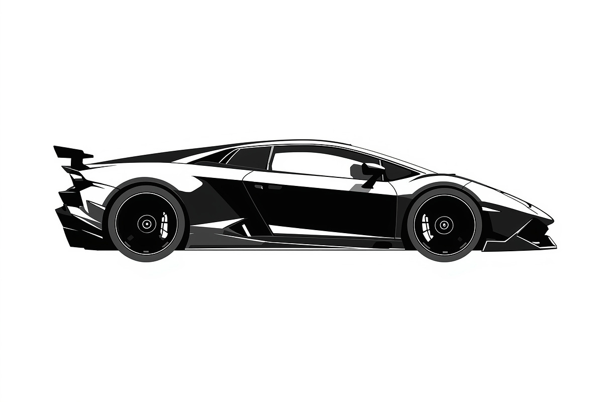 Modern Sports Car Design, an Illustration by hafijul (Photo 2 of 9)