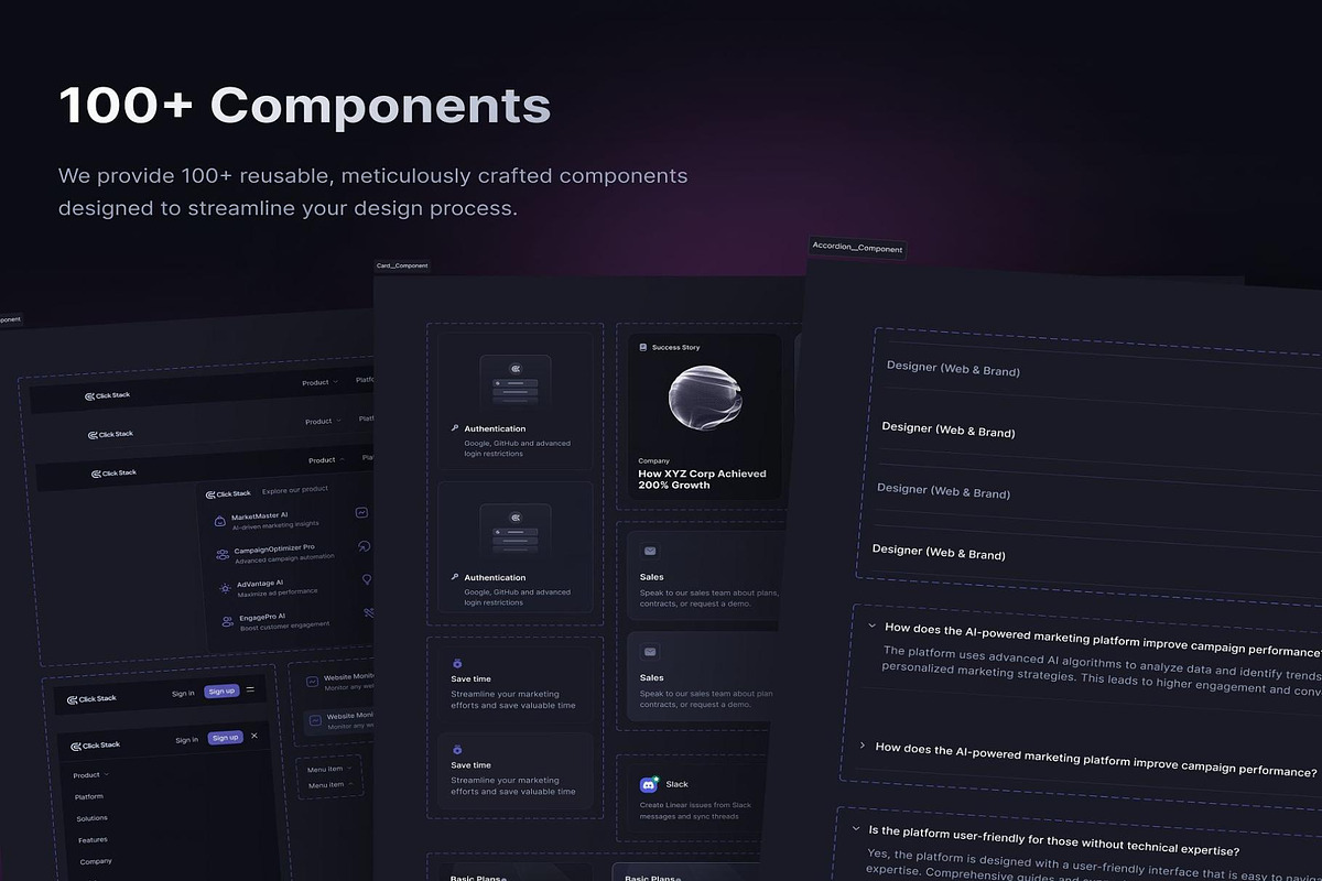 Click Stack - SaaS Web Templates, an UI Kit Template by Lumina_ui_ux202 (Photo 6 of 7)
