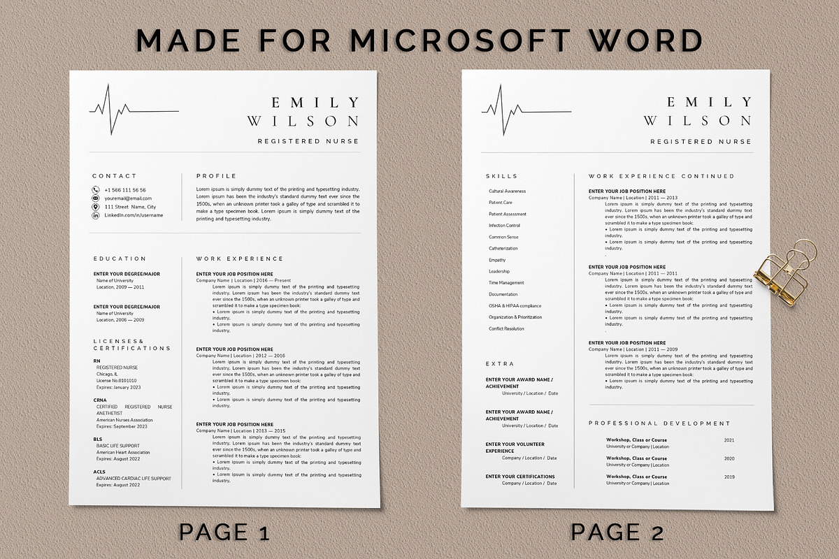 Nurse resume template, a Resume Template by UResume (Photo 3 of 8)