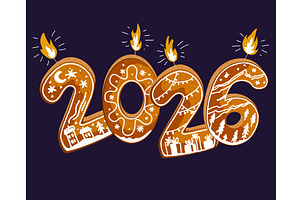 Festive Happy 2026 New Year, an Object Illustration by Toltemara