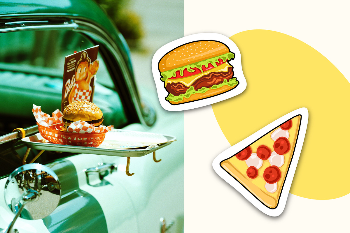 Stickers & pins Fast food, a Food Illustration by Onceli*art (Photo 5 of 6)
