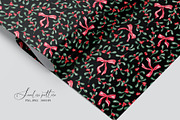Christmas Mistletoe Seamless Pattern, a Pattern Graphic by SirenaArt (Thumbnail 9 of 16)