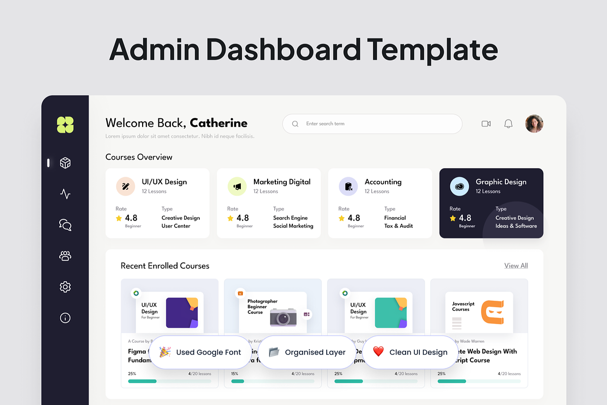 Webinar Course Admin Dashboard, a Websites & App Template by SquidPixey (Photo 2 of 5)