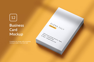 Portrait Business Card Mockup