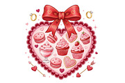 Kisses Valentine Heart Png, Coquette, an Illustration by Designking (Thumbnail 3 of 6)