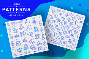 Hobby Patterns Collection, a Pattern Graphic by Alex Blogoodf