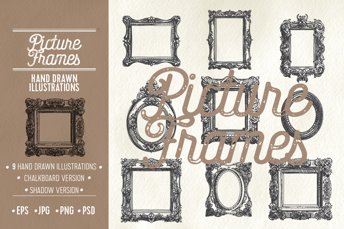 Picture frames sketch illustrations, a Decorative Illustration by Natalya Levish (Photo 1 of 3)