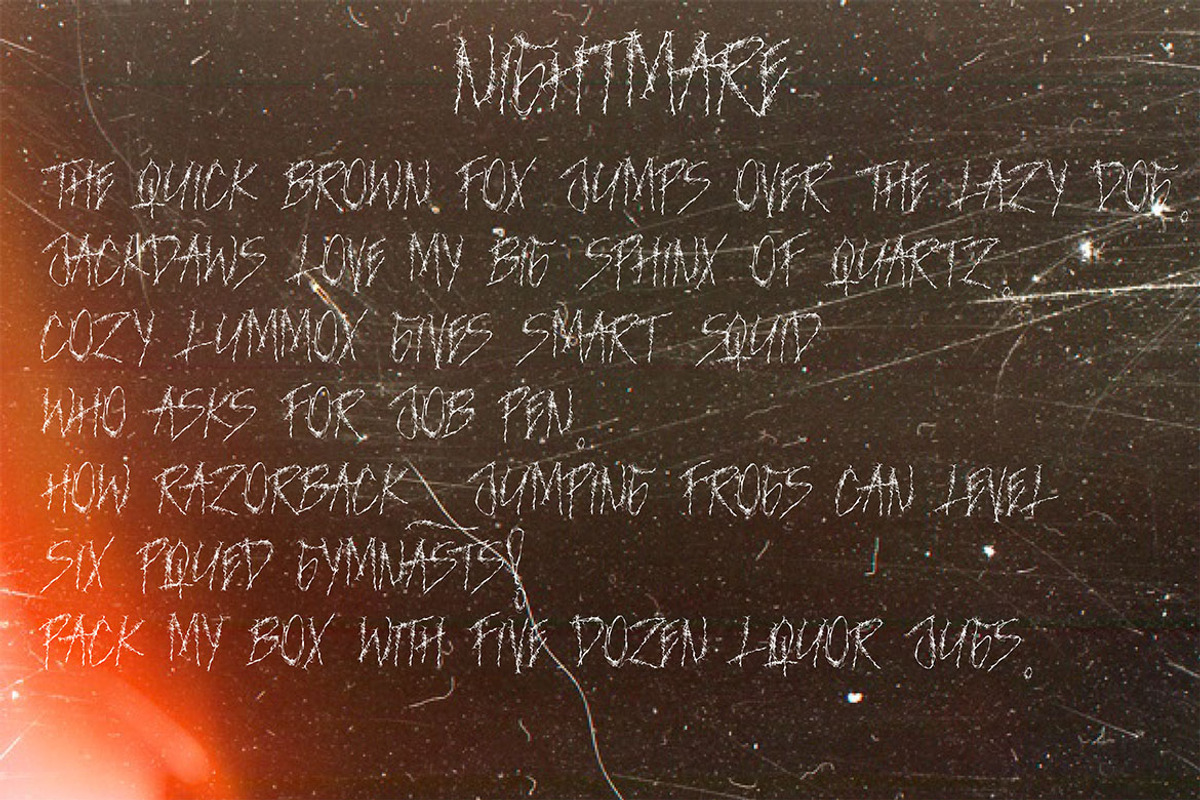 NIGHTMARE | HORROR FONT preview 6