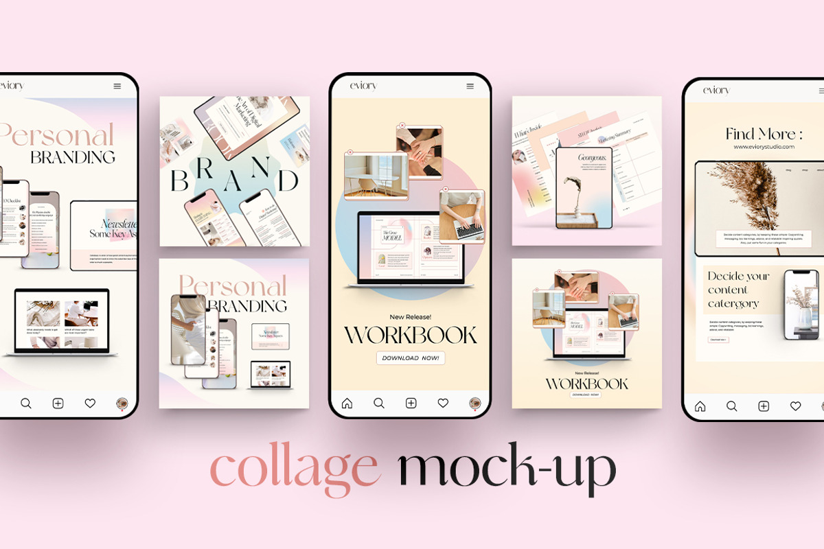 Product Mockup Instagram CANVA PS, a Social Media Template by Eviory (Photo 7 of 14)