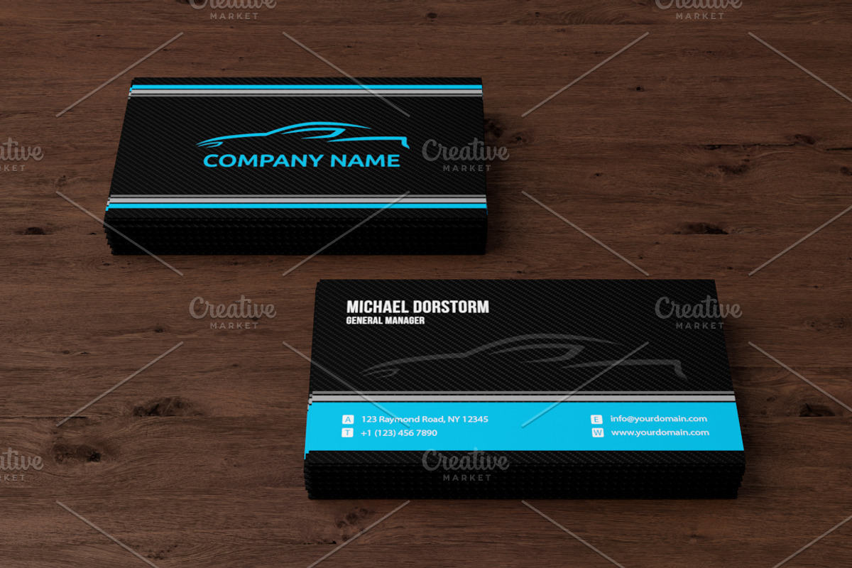 Carbon Automotive Business Card, a Business Card Template by aykutfiliz (Photo 3 of 3)