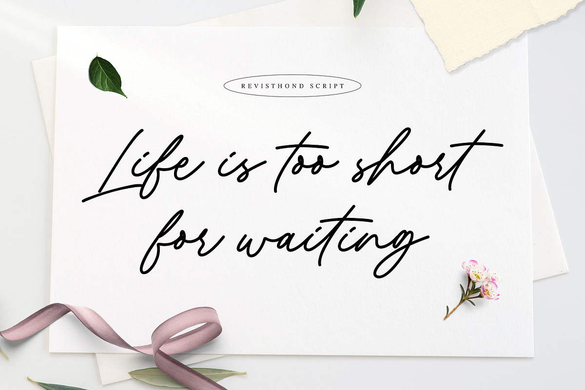 Revisthond Handwritten Script, a Script Font by Namara Creative Studio (Photo 5 of 12)