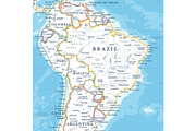 Vector World Map - Large&Detailed, a Decorative Illustration by PorcuPen Works (Thumbnail 3 of 9)