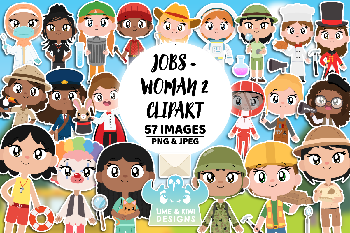 Woman and Men Jobs Bundle 1, a Person Illustration by Lime & Kiwi Designs (Photo 3 of 5)
