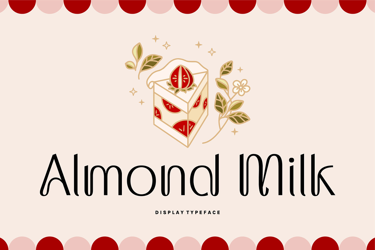 ALMOND MILK - Cute Display Font, a Sans Serif Font by Artflorara (Photo 1 of 15)