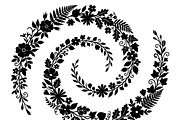 50 Elegant Floral Leaf Spiral Frame, a Decorative Illustration by Amazin_art (Thumbnail 35 of 39)