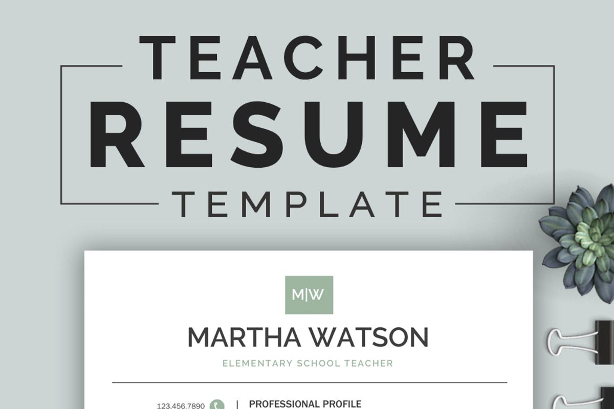 Resume Template / Teacher CV, a Resume Template by Klamp Studio (Photo 7 of 7)