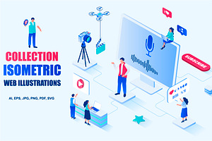 Isometric Web Illustrations, a Templates & Theme by alexdndz