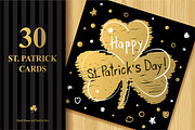 St. Patrick`s Day Greeting Cards Set, an Illustration by GalaStudio (Thumbnail 1 of 6)