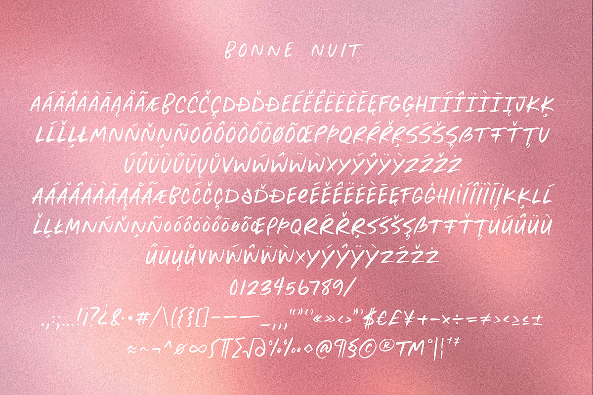 Bonne Nuit – Magical font w/ dingbat, a Font by Jen Wagner Co (Photo 8 of 9)