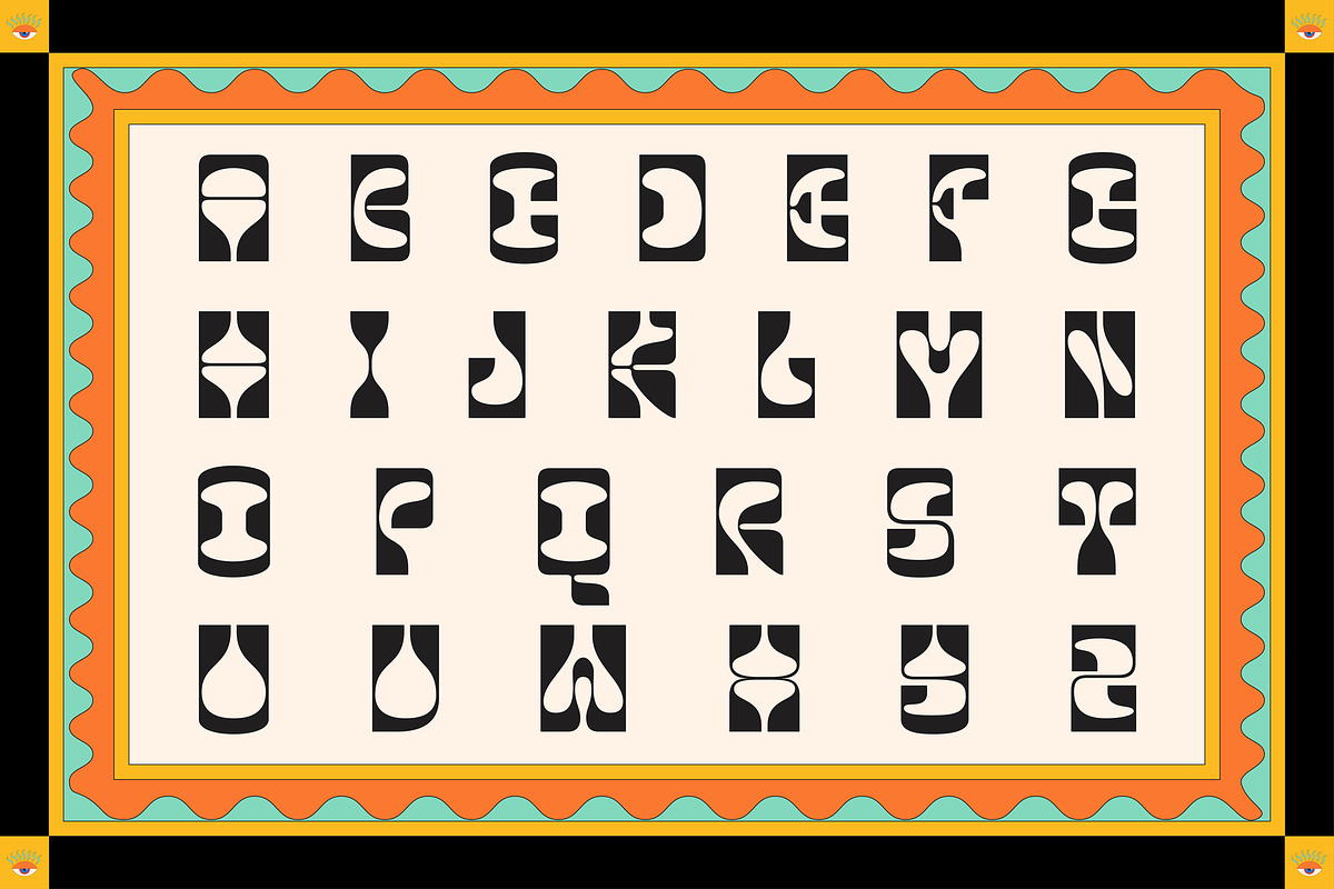 Nake - Funky Quirky Fluid Typeface, a Sans Serif Font by Casloop Studio (Photo 3 of 10)