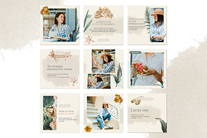 FLORAL Instagram Templates