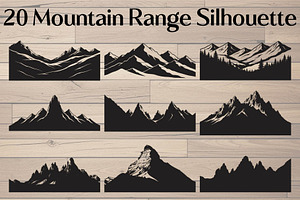 Mountain Range Silhouette, an Object Graphic by Designer_Momina