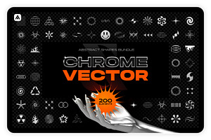 Chrome & Vector Abstract Shapes Pack