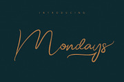 Mondays Script Font, a Script Font by Deeezy (Thumbnail 5 of 6)